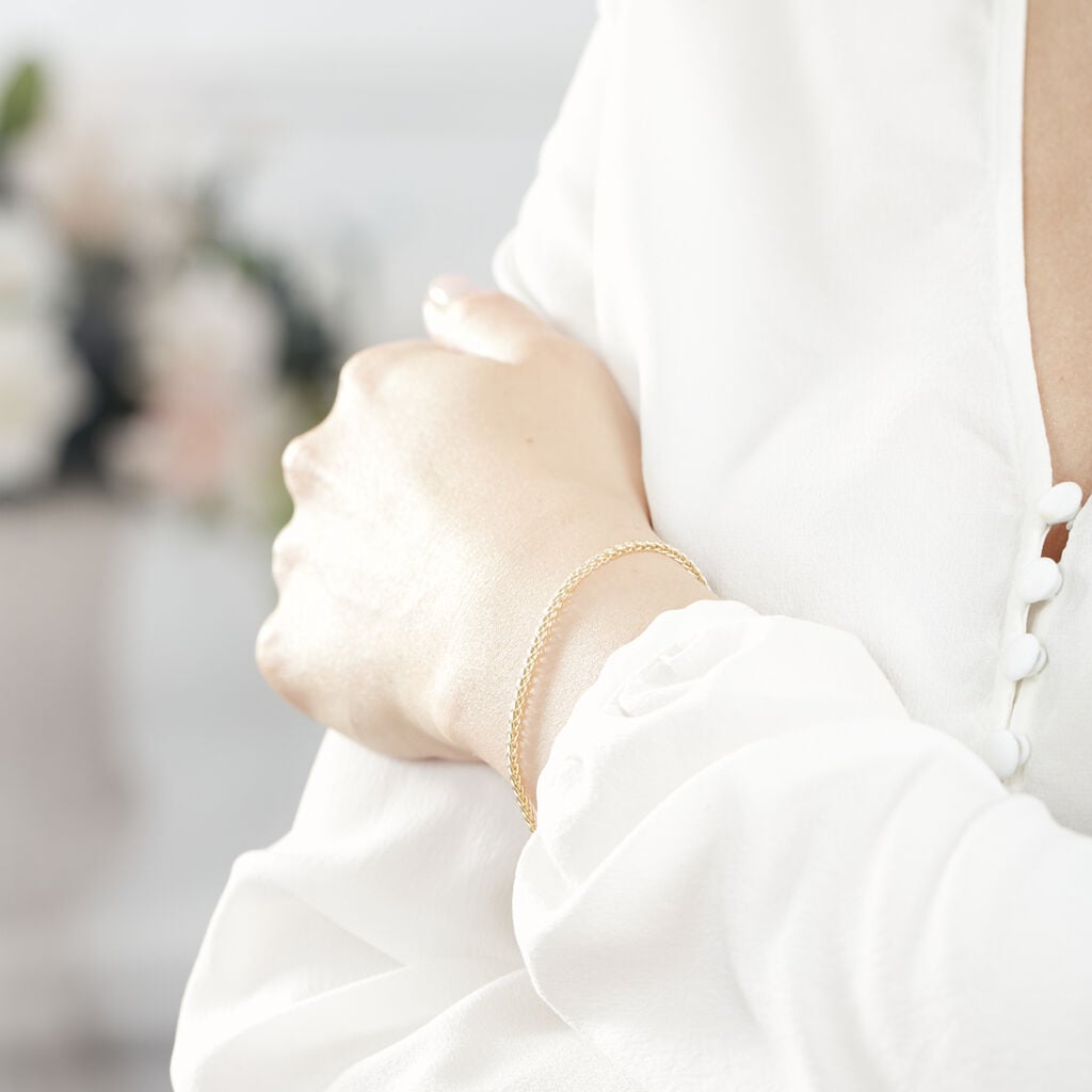 Bracelet Jany Maille Palmier Or Jaune - Bracelets maille Femme | Histoire d&rsquo;Or
