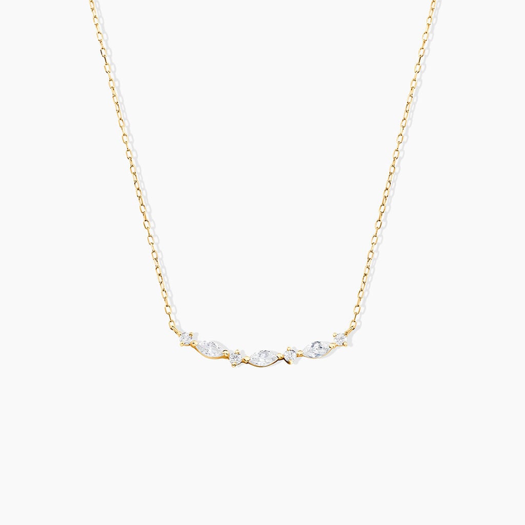 Collier Sparkle Or Jaune Oxyde De Zirconium - Anniversaire Femme | Histoire d&rsquo;Or