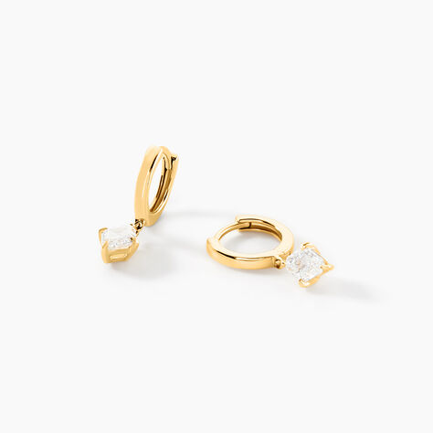 Creoles Icone Or Jaune Diamant Synthetique - Boucles d'oreilles 18 carats Femme | Histoire d&rsquo;Or