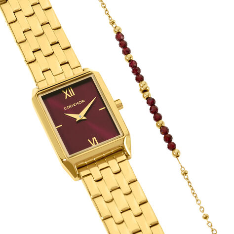 Coffret De Montre Codhor Arianne Bordeaux - Montres Coffrets Femme | Histoire d&rsquo;Or