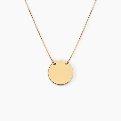 Collier Leana Pastille Gravable Or Jaune - Anniversaire Enfant | Histoire d&rsquo;Or