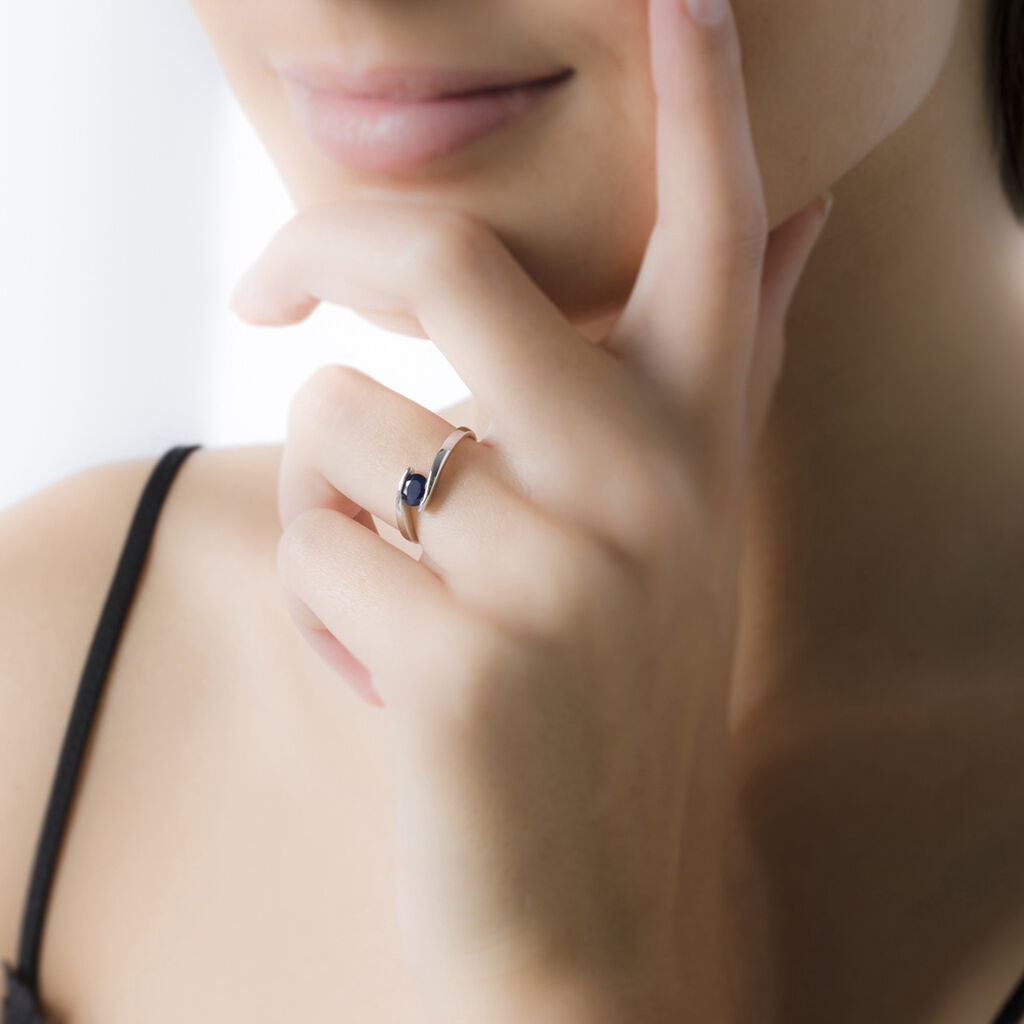Bague Camilia Or Blanc Topaze - Bagues de fian&ccedil;ailles ovale Femme | Histoire d&rsquo;Or