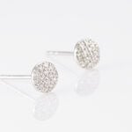 Boucles D'oreilles Puces Teani Or Blanc Diamant - Boucles d'oreilles pierres pr&eacute;cieuses Femme | Histoire d&rsquo;Or