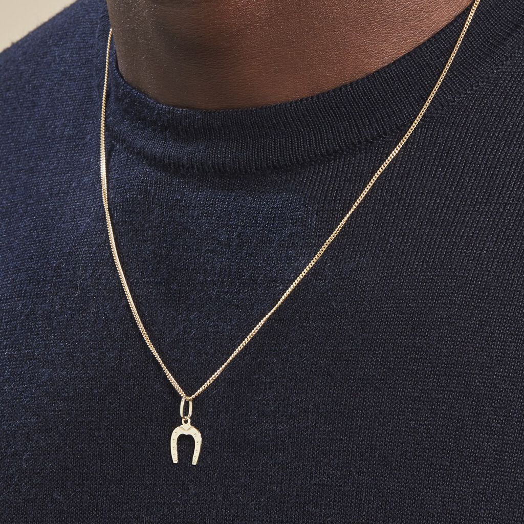 Pendentif Hillary Fer A Cheval Or Jaune - Anniversaire Famille | Histoire d&rsquo;Or
