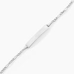 Bracelet Identit&eacute; Bebe Bartolomee Or Blanc - Gourmettes Enfant | Histoire d&rsquo;Or