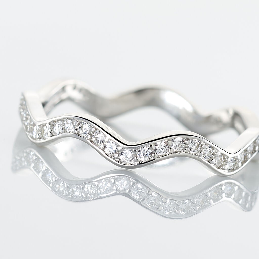 Bague Jasmyn Argent Blanc Oxyde De Zirconium - Bagues avec pierre Femme | Histoire d&rsquo;Or