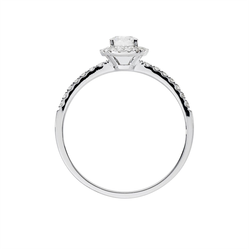 Bague Solitaire Lena Or Blanc Diamant - Bagues de fian&ccedil;ailles vintage Femme | Histoire d&rsquo;Or