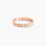 Alliance Fleur Diamantee Ruban Plat Or Rose - Alliances Classiques Unisex | Histoire d&rsquo;Or