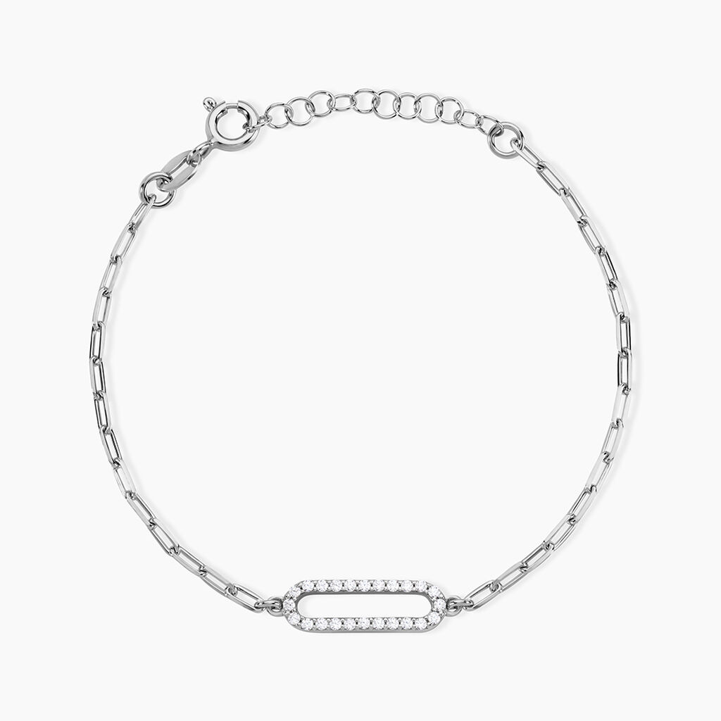 Bracelet Isabel Argent Blanc Oxyde De Zirconium - Bracelets Pierre Femme | Histoire d&rsquo;Or