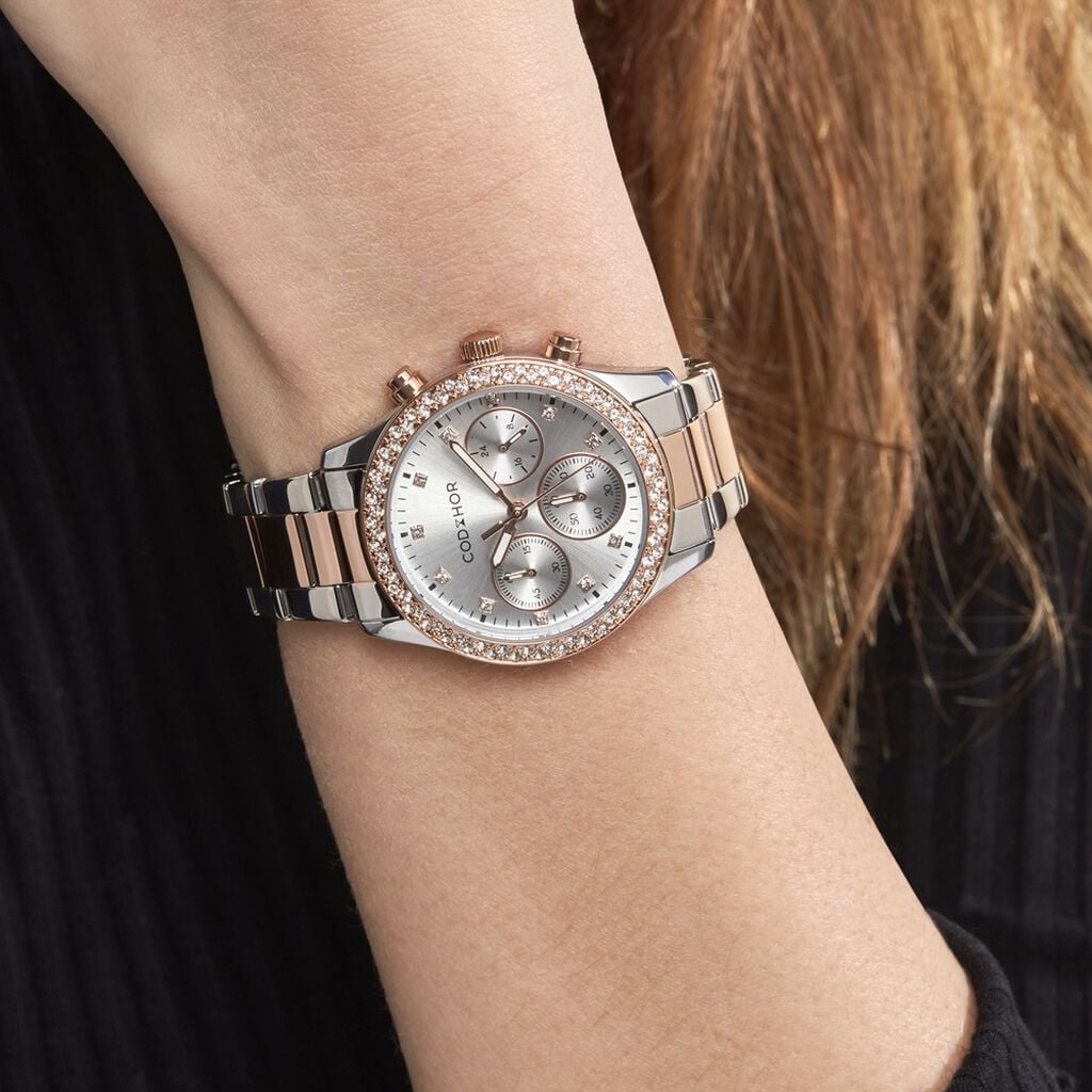 Montre Codhor Julia Argent&eacute; - Montres chronographes Femme | Histoire d&rsquo;Or
