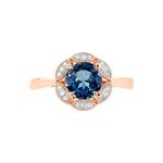 Bague Adryene Or Rose Topaze Et Oxyde De Zirconium - Bagues de fian&ccedil;ailles ronde Femme | Histoire d&rsquo;Or