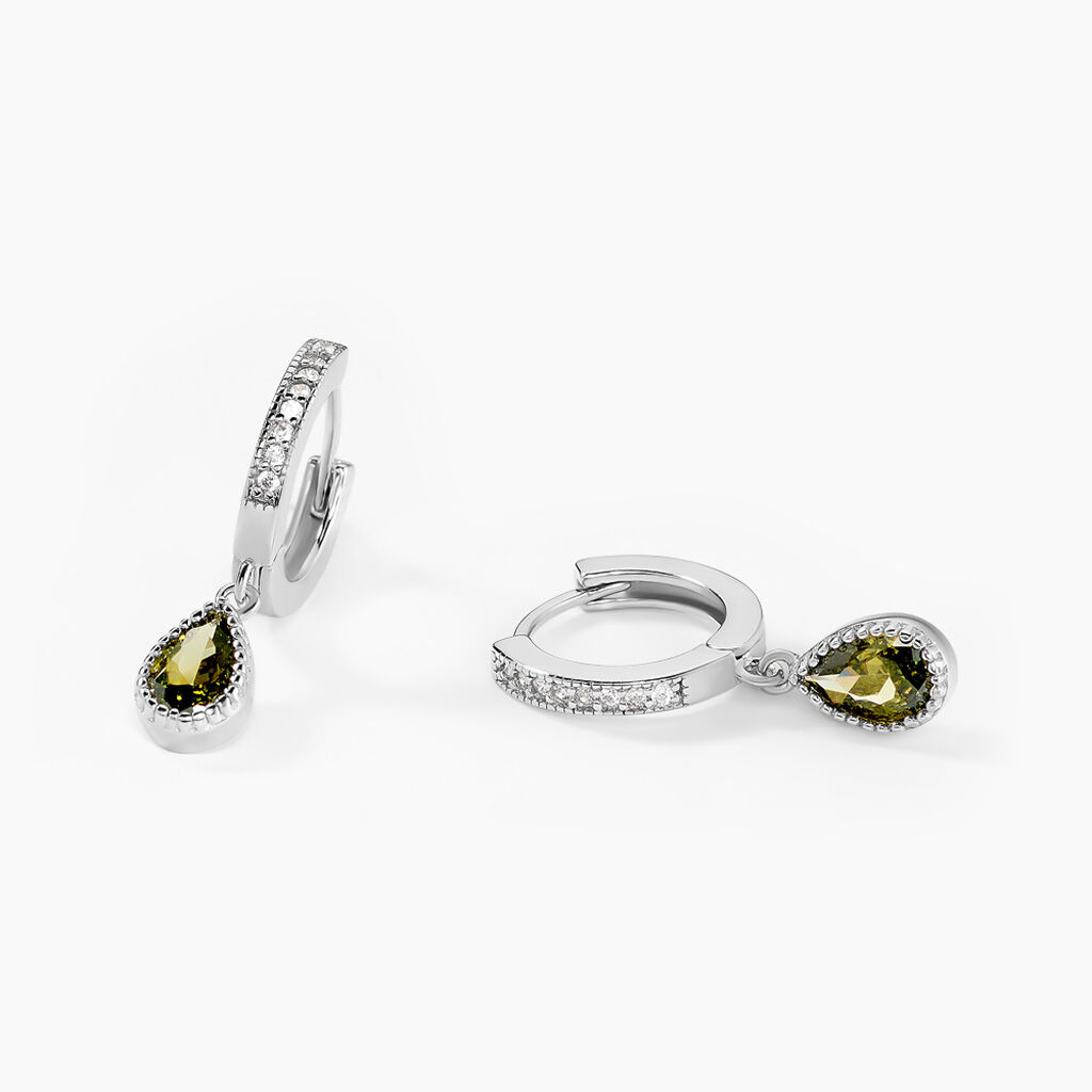 Cr&eacute;oles Jerusha Argent Blanc Oxyde De Zirconium - Cr&eacute;oles fantaisie Femme | Histoire d&rsquo;Or