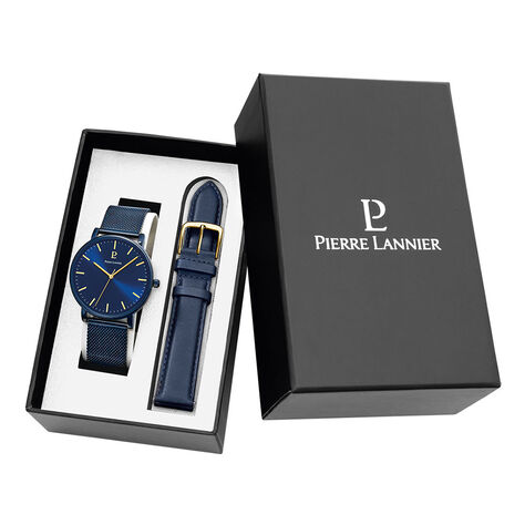 Coffret De Montre Pierre Lannier Essential Bleu - Montres Coffrets Homme | Histoire d&rsquo;Or