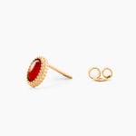 Boucles D'Oreilles Puces Vintage Love Plaque Or Jaune - Boucles d'oreilles empierr&eacute;es Femme | Histoire d&rsquo;Or