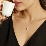 Collier Davy Or Blanc Perle De Culture Oxyde - Colliers pierre Femme | Histoire d&rsquo;Or