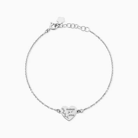 Bracelet Aemilia Argent Blanc - Bracelets Maman Femme | Histoire d&rsquo;Or