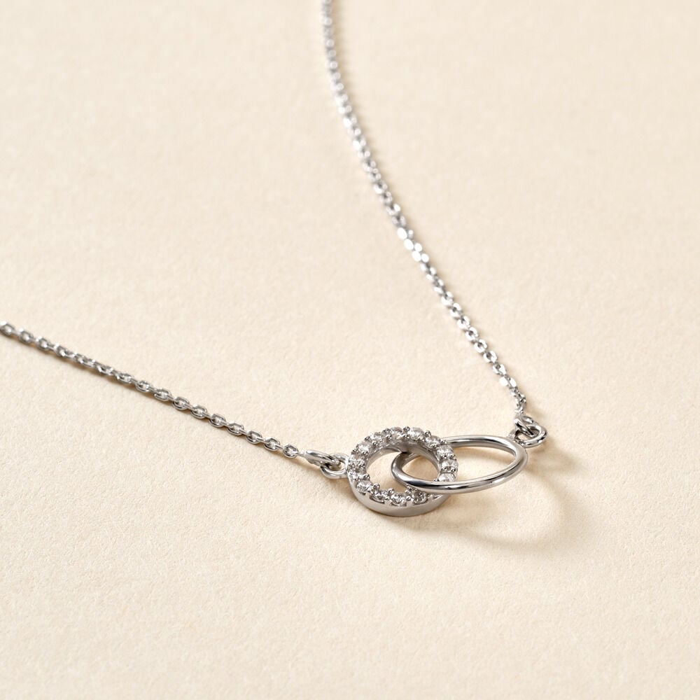 Collier Twillie Argent Blanc Oxyde De Zirconium - Colliers fantaisie Femme | Histoire d&rsquo;Or