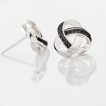 Boucles D'oreilles Puces Melina Argent Blanc Oxyde De Zirconium - Boucles d'oreilles empierr&eacute;es Femme | Histoire d&rsquo;Or