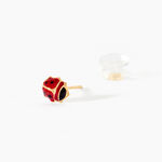 Boucles D'oreilles Puces Or Jaune Helidie Email - Clous d'oreilles Enfant | Histoire d&rsquo;Or