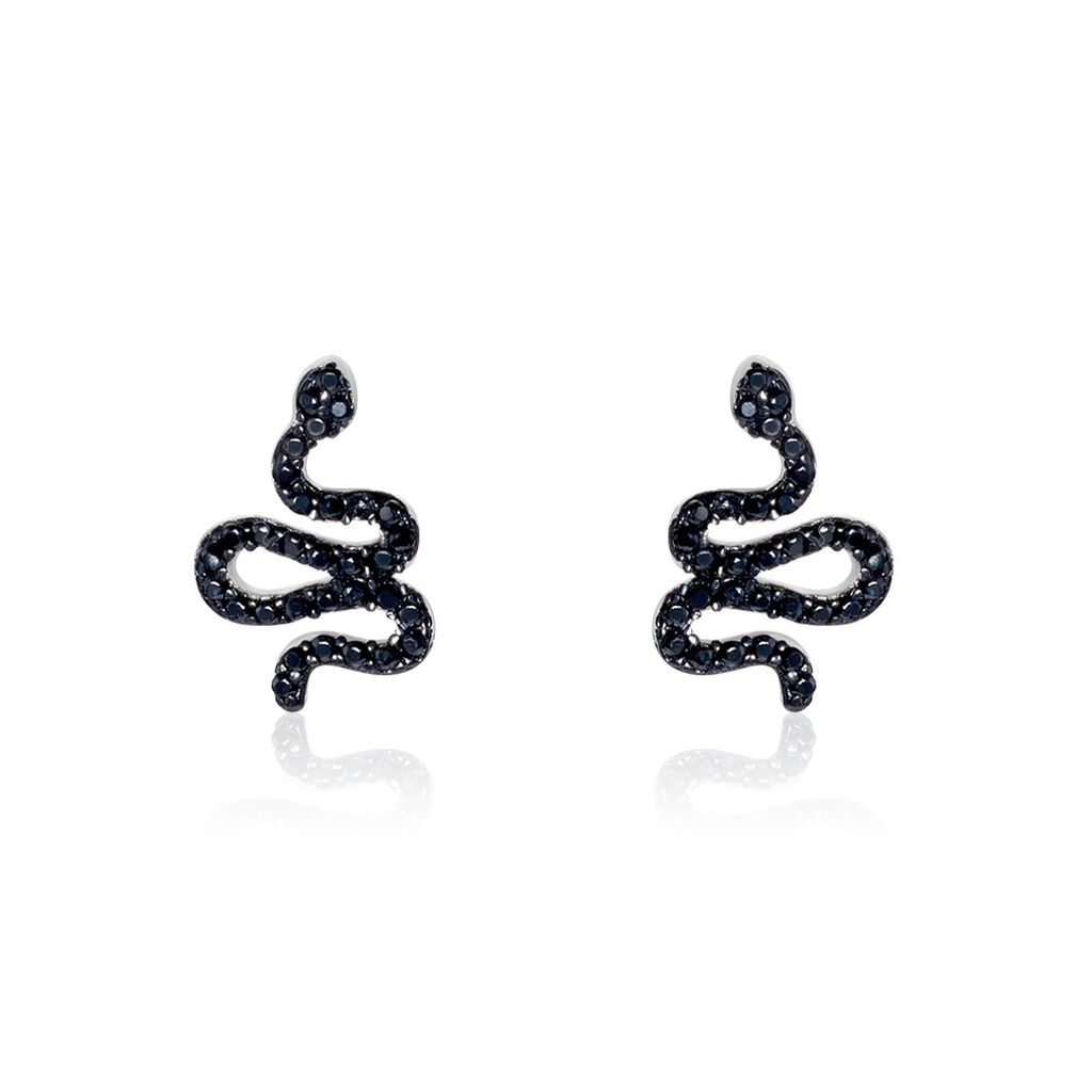 Boucles D'oreilles Puces Muses Argent Blanc Oxydes De Zirconium - Boucles d'oreilles empierr&eacute;es Femme | Histoire d&rsquo;Or