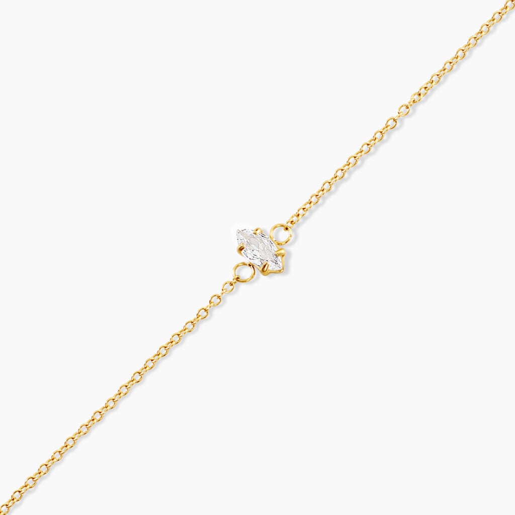 Bracelet Ivy Acier Jaune Oxyde De Zirconium - Bracelets Pierre Femme | Histoire d&rsquo;Or