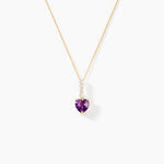 Collier Fany Or Jaune Am&eacute;thyste Oxyde De Zirconium - Colliers pierre Femme | Histoire d&rsquo;Or