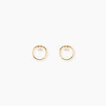 Boucles D'Oreilles Puces Bartlomiej Or Jaune Oxyde De Zirconium - Boucles d'oreilles empierr&eacute;es Femme | Histoire d&rsquo;Or