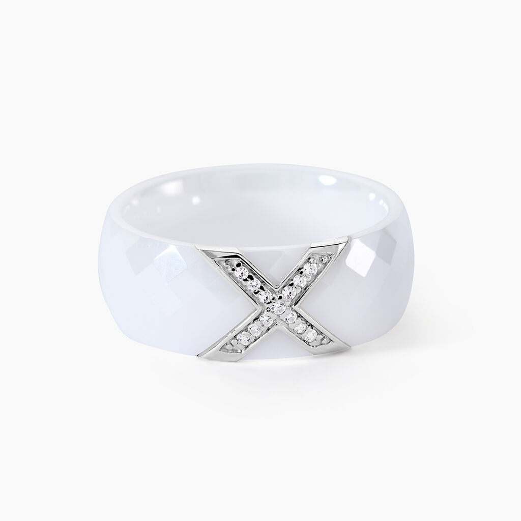 Bague Ceramique X Argent Blanc - Bagues Femme | Histoire d&rsquo;Or
