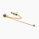 Bijou D'oreilles Angelica Plaque Or Jaune Oxyde Zirconium Labradorite - Boucles d'oreilles empierr&eacute;es Femme | Histoire d&rsquo;Or
