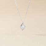Collier Or Blanc Lydia Oxydes De Zirconium - Anniversaire Femme | Histoire d&rsquo;Or