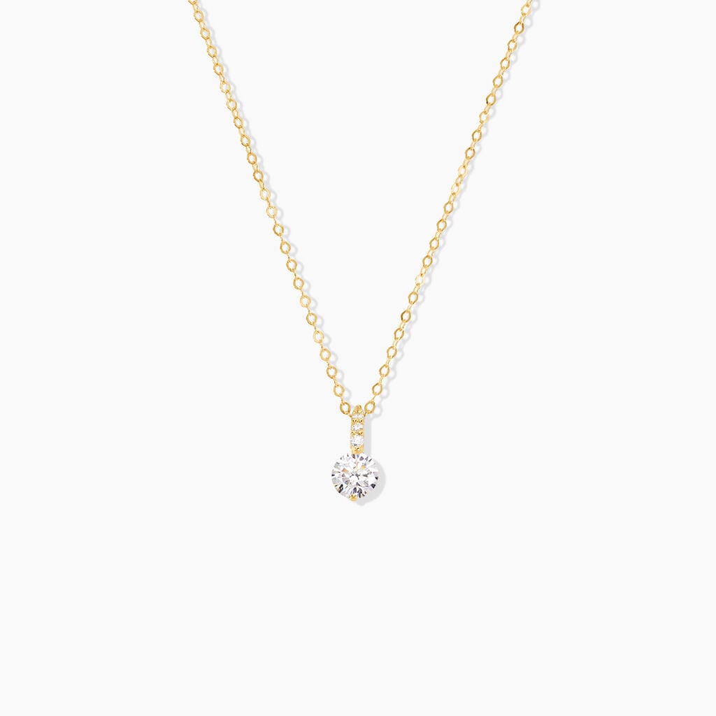 Collier Derby Or Jaune Oxyde De Zirconium - Anniversaire Femme | Histoire d&rsquo;Or