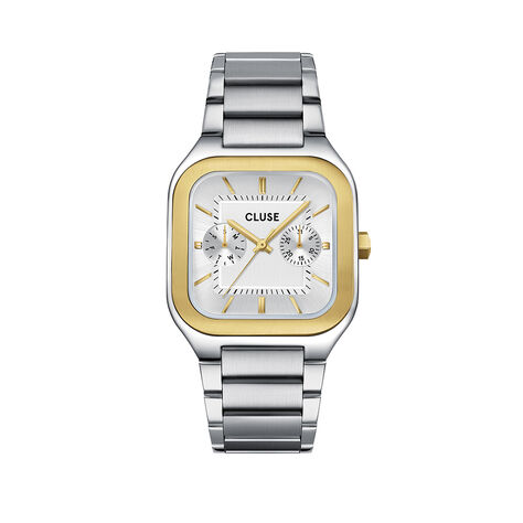 Montre Cluse Quadrus Multifonction Argent&eacute; - Montres &eacute;tanches Homme | Histoire d&rsquo;Or