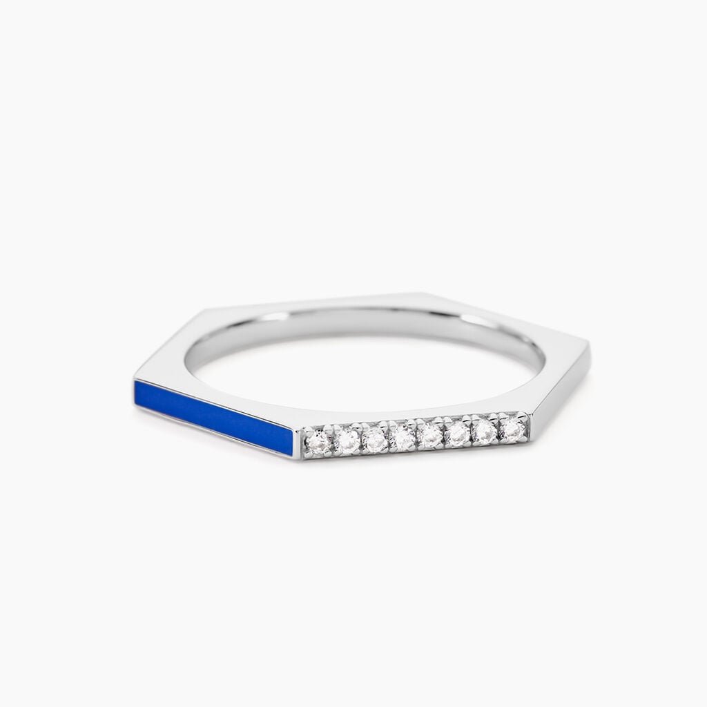 Bague Infini Pop Argent Blanc Oxyde De Zirconium - Bagues avec pierre Femme | Histoire d&rsquo;Or