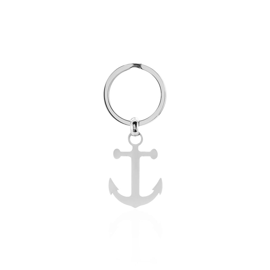 Porte Clefs Pamelia Acier Blanc - Bijoux avec pierres Homme | Histoire d&rsquo;Or