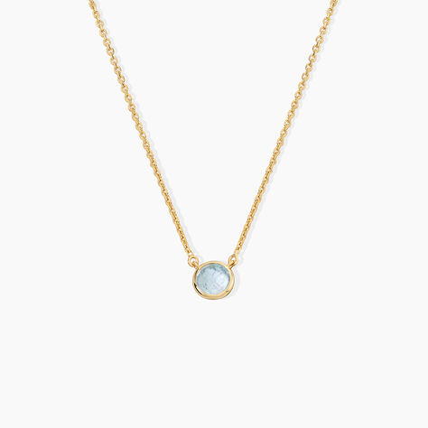 Collier Arenale Argent Dor&eacute; A L'Or 750/1000 Topaze - Bijoux avec pierres Femme | Histoire d&rsquo;Or