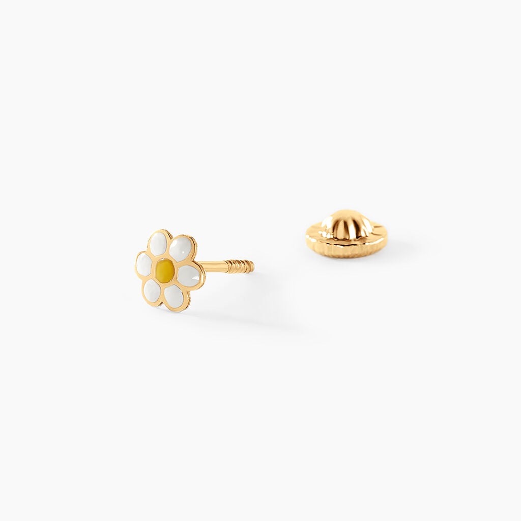 Boucles D'oreilles Puces Marigold Or Jaune - Boucles d'oreilles 18 carats Enfant | Histoire d&rsquo;Or