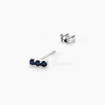 Boucles D'oreilles Puces Mai-ly Argent Blanc Oxyde De Zirconium - Boucles d'oreilles empierr&eacute;es Femme | Histoire d&rsquo;Or