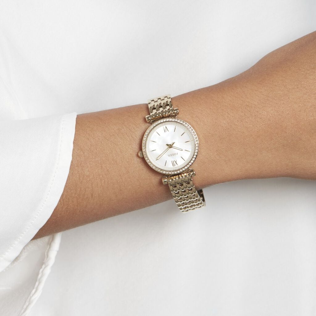 Montre Fossil Carlie Mini Nacre - Montres &eacute;tanches Femme | Histoire d&rsquo;Or