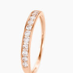 Bague Davila Or Rose Oxyde De Zirconium - Alliances avec pierres Femme | Histoire d&rsquo;Or