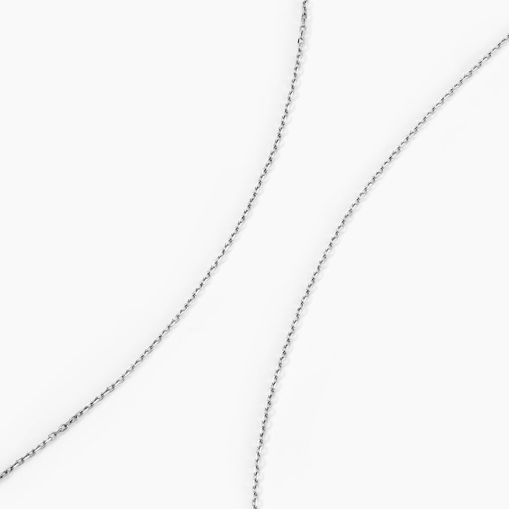 Cha&icirc;ne Igoa Maille For&ccedil;at Diamantee Or Blanc - Chaines Femme | Histoire d&rsquo;Or