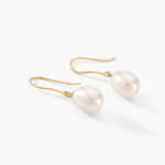 Boucles D'oreilles Pendantes Baroque Or Jaune Perle De Culture - Boucles d'oreilles mariage Femme | Histoire d&rsquo;Or