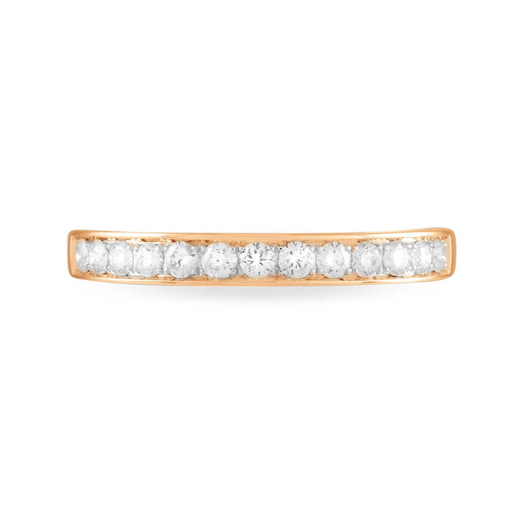 Demi-alliance Or Rose Rhea Diamants - Alliances 18 carats Femme | Histoire d&rsquo;Or