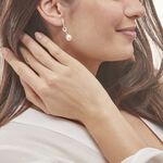 Boucles D'oreilles Pendantes Tiphaine Argent Blanc Perle De Culture - Boucles d'oreilles pendantes Femme | Histoire d&rsquo;Or