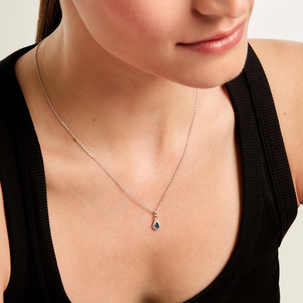 Collier Tania Argent Blanc Oxyde De Zirconium - Colliers fantaisie Femme | Histoire d&rsquo;Or