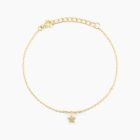 Bracelet Saya Argent Jaune Oxyde De Zirconium - Bracelets Pierre Femme | Histoire d&rsquo;Or