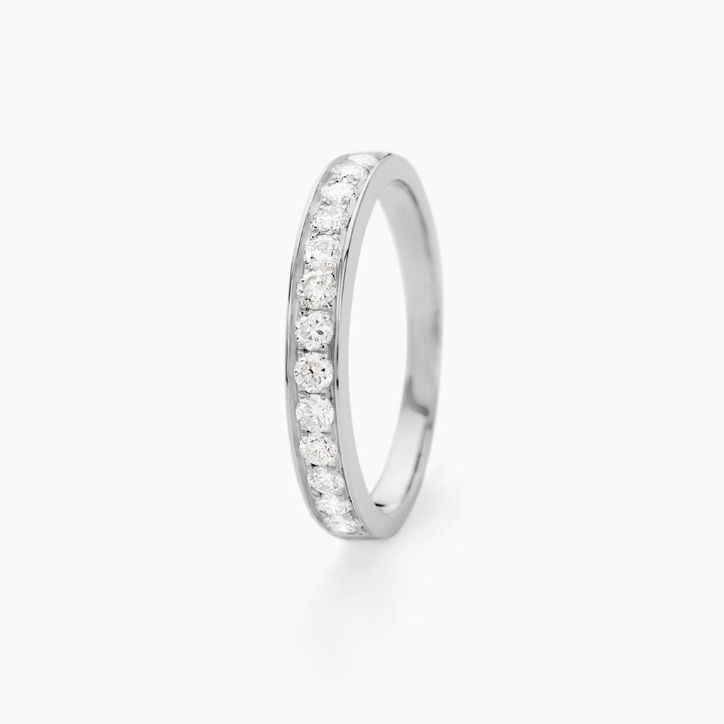 Alliance Rhea Or Blanc Diamant - Bijoux Pierres Pr&eacute;cieuses Femme | Histoire d&rsquo;Or