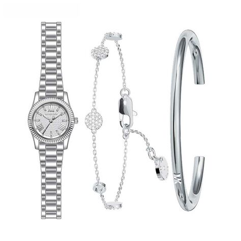 Coffret De Montre Michael Kors Micro Lexington Argent&eacute; - Montres Coffrets Femme | Histoire d&rsquo;Or