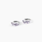 Creoles Rio Argent Blanc Oxyde De Zirconium - Cr&eacute;oles fantaisie Femme | Histoire d&rsquo;Or
