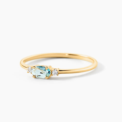 Bague Jardin Secret Or Jaune Topaze Oxyde De Zirconium - Bagues de fian&ccedil;ailles ovale Femme | Histoire d&rsquo;Or
