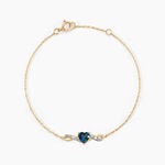 Bracelet Clothilde Or Jaune Topaze Oxyde De Zirconium - Bracelets Pierre Femme | Histoire d&rsquo;Or